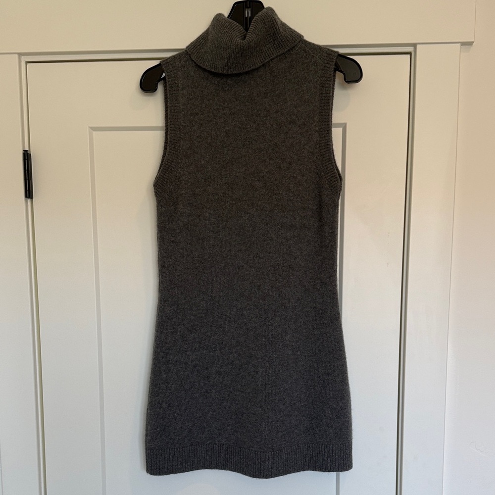 Reformation Gray Sleeveless Turtleneck Dress